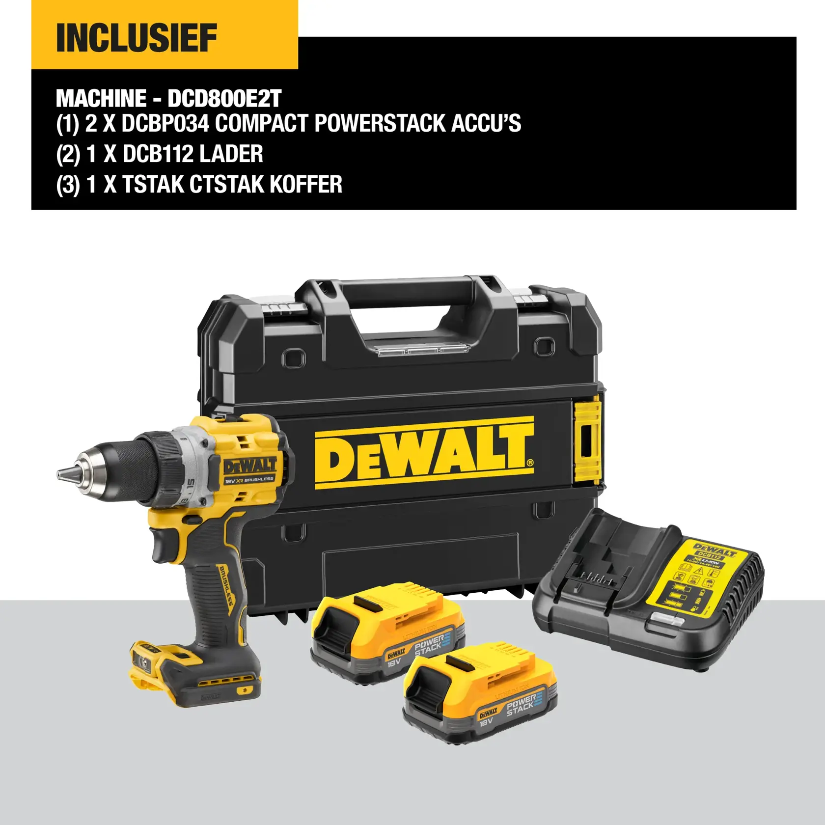 18V XR Brushless Compacte Schroef-/boormachine