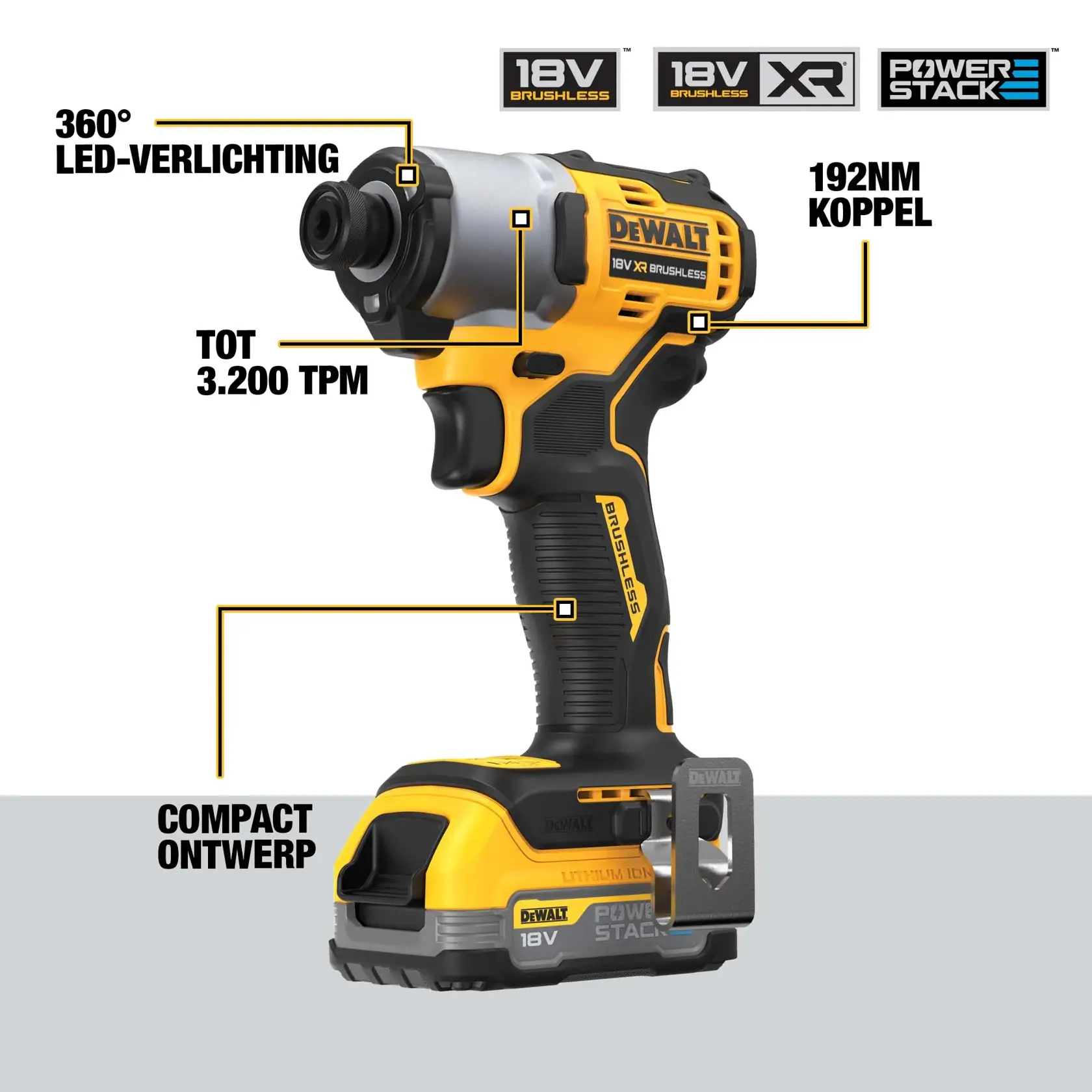 18V XR Brushless Slagschroevendraaier