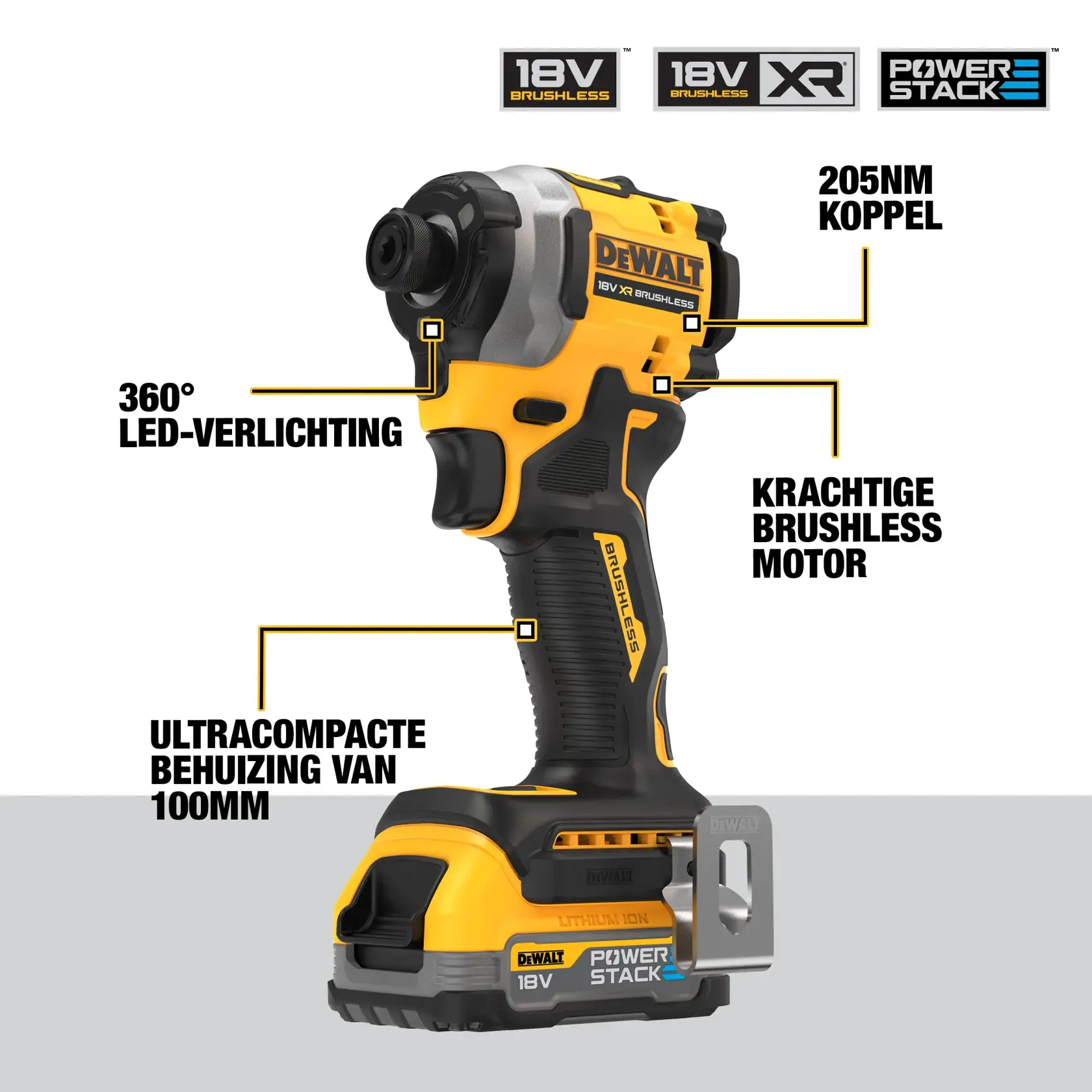 18V XR Brushless Ultra compacte slagschroevendraaier