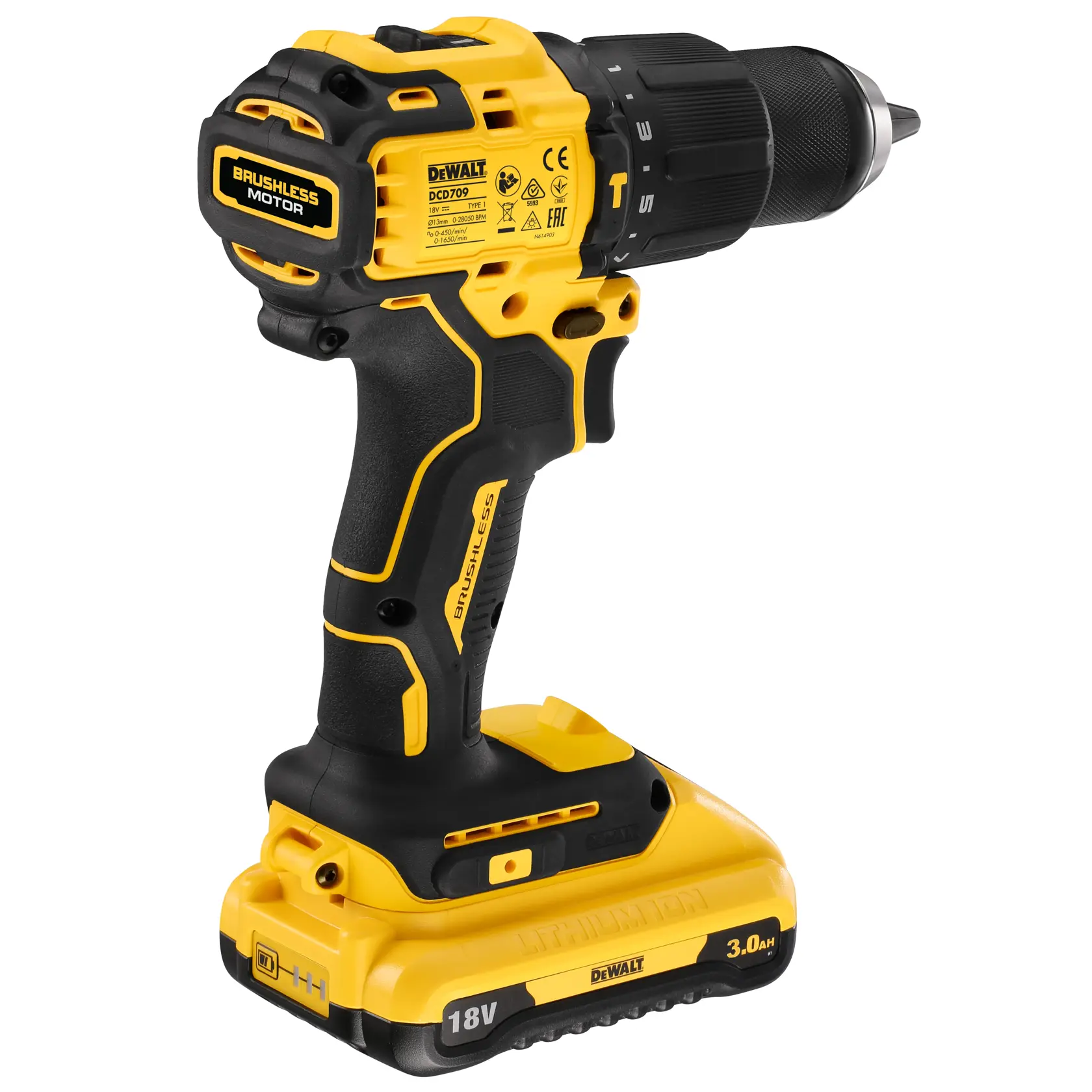 18V XR Brushless Compacte Schroef-/klopboormachine