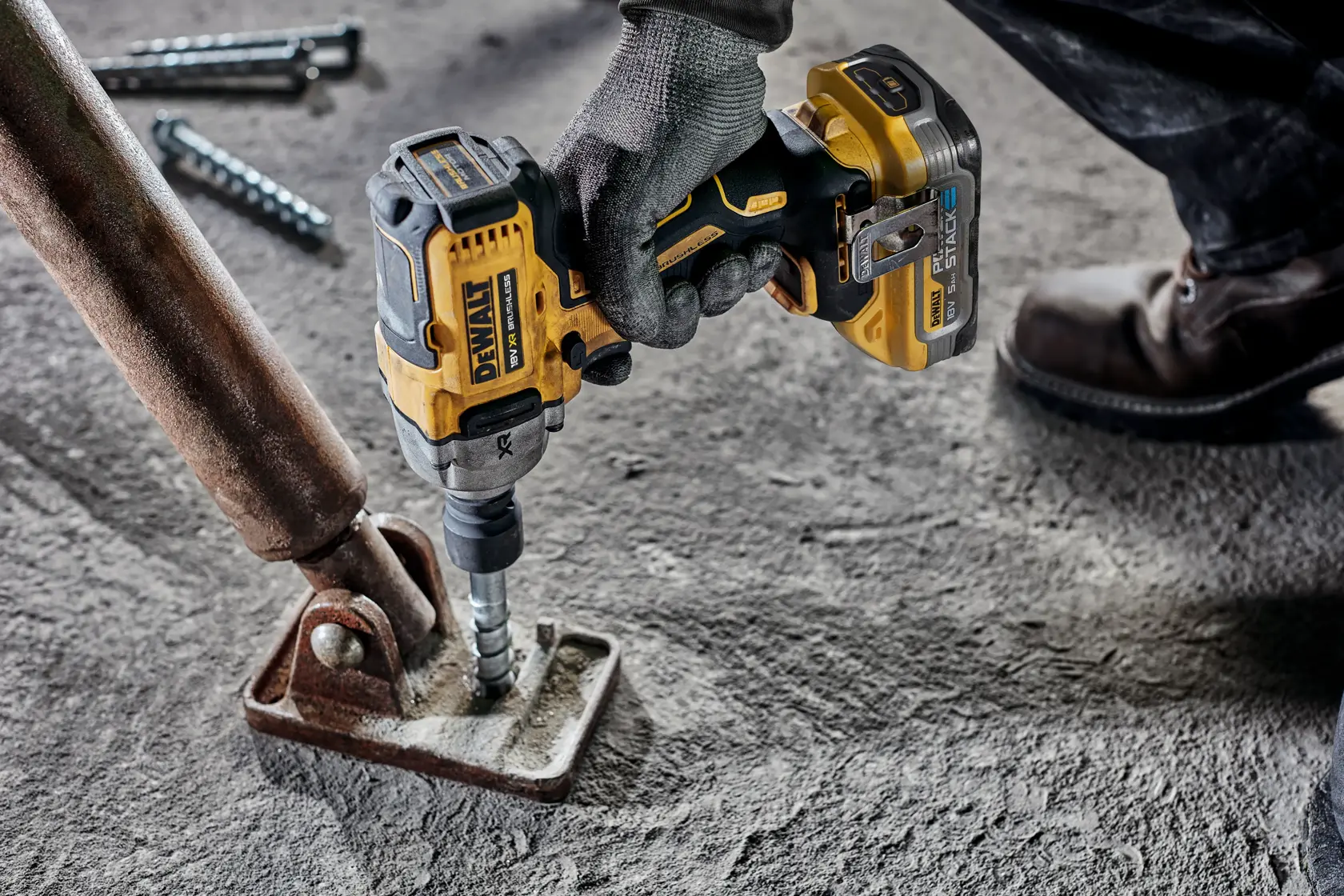 18V XR Brushless 1/2" Slagmoersleutel met frictiering aansluiting