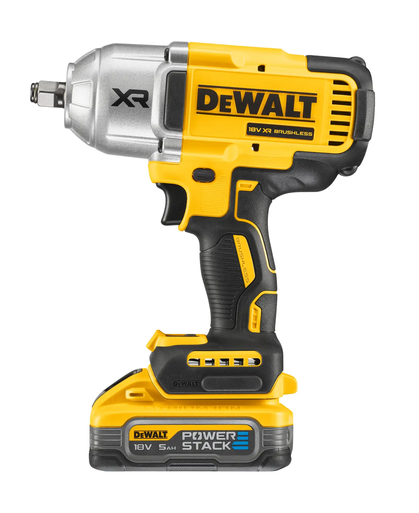 18V XR Brushless 1/2" Heavy Duty Slagmoersleutel met frictiering