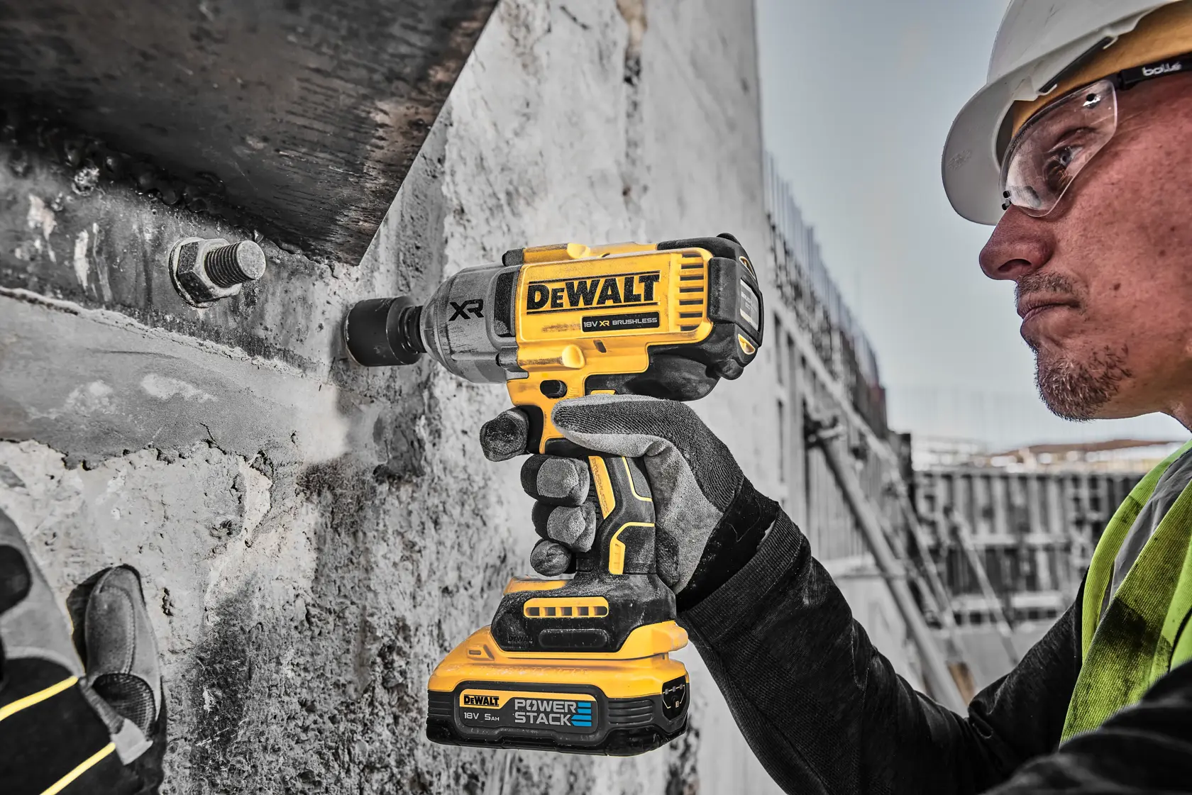 18V XR Brushless 1/2" Heavy Duty Slagmoersleutel met frictiering