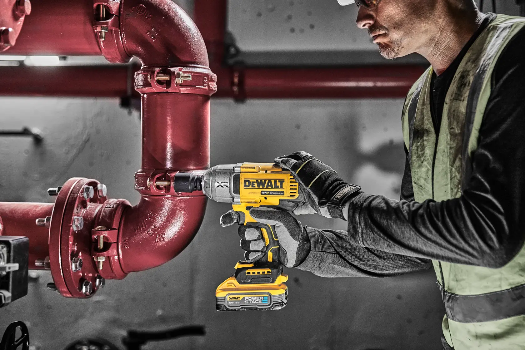 18V XR Brushless 1/2" Heavy Duty Slagmoersleutel met frictiering