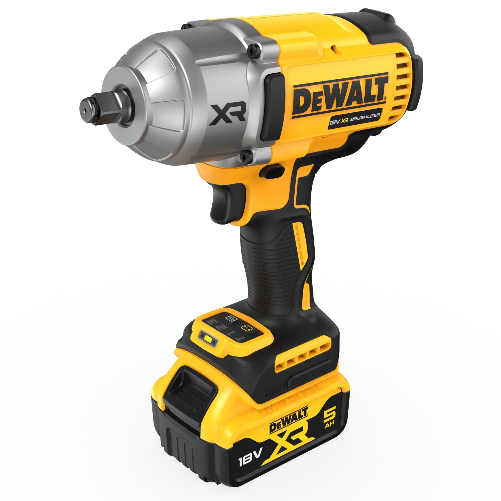 18V XR Brushless 1/2" Heavy Duty Slagmoersleutel met frictiering
