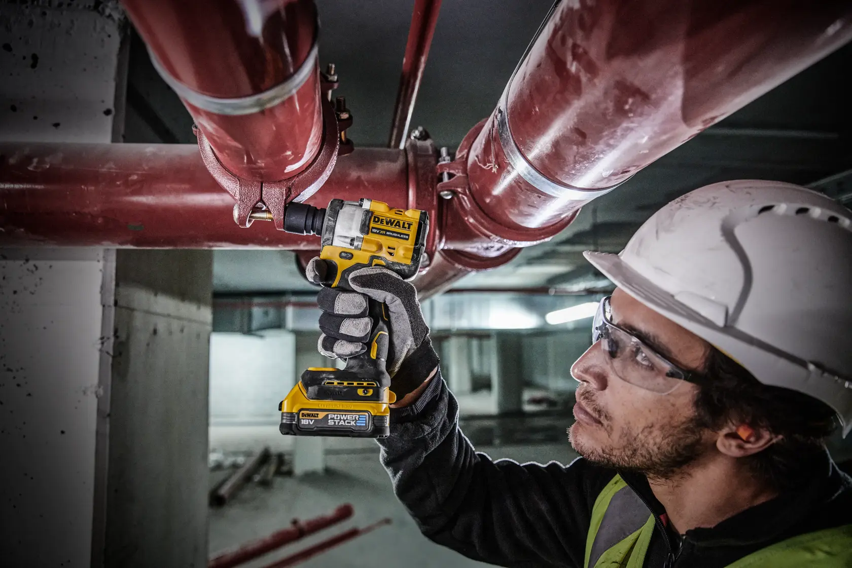 18V XR Brushless 1/2" Compacte Slagsmoersleutel met frictiering aansluiting