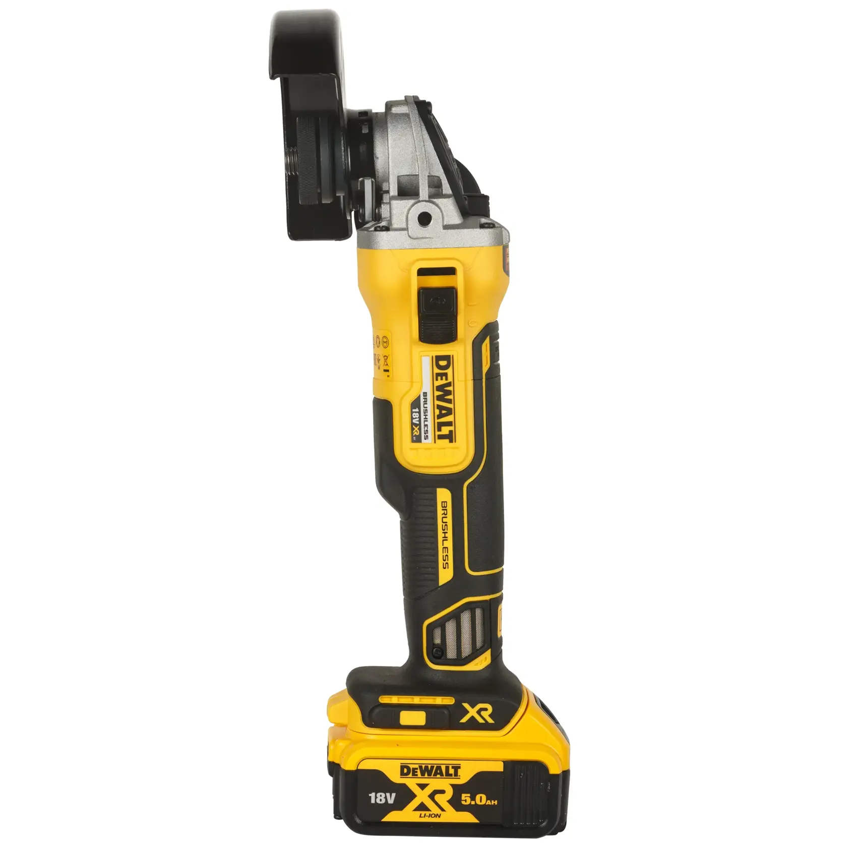 18V 125mm Brushless Haakse slijper met schuifschakelaar 2x 5.0Ah in TSTAK®