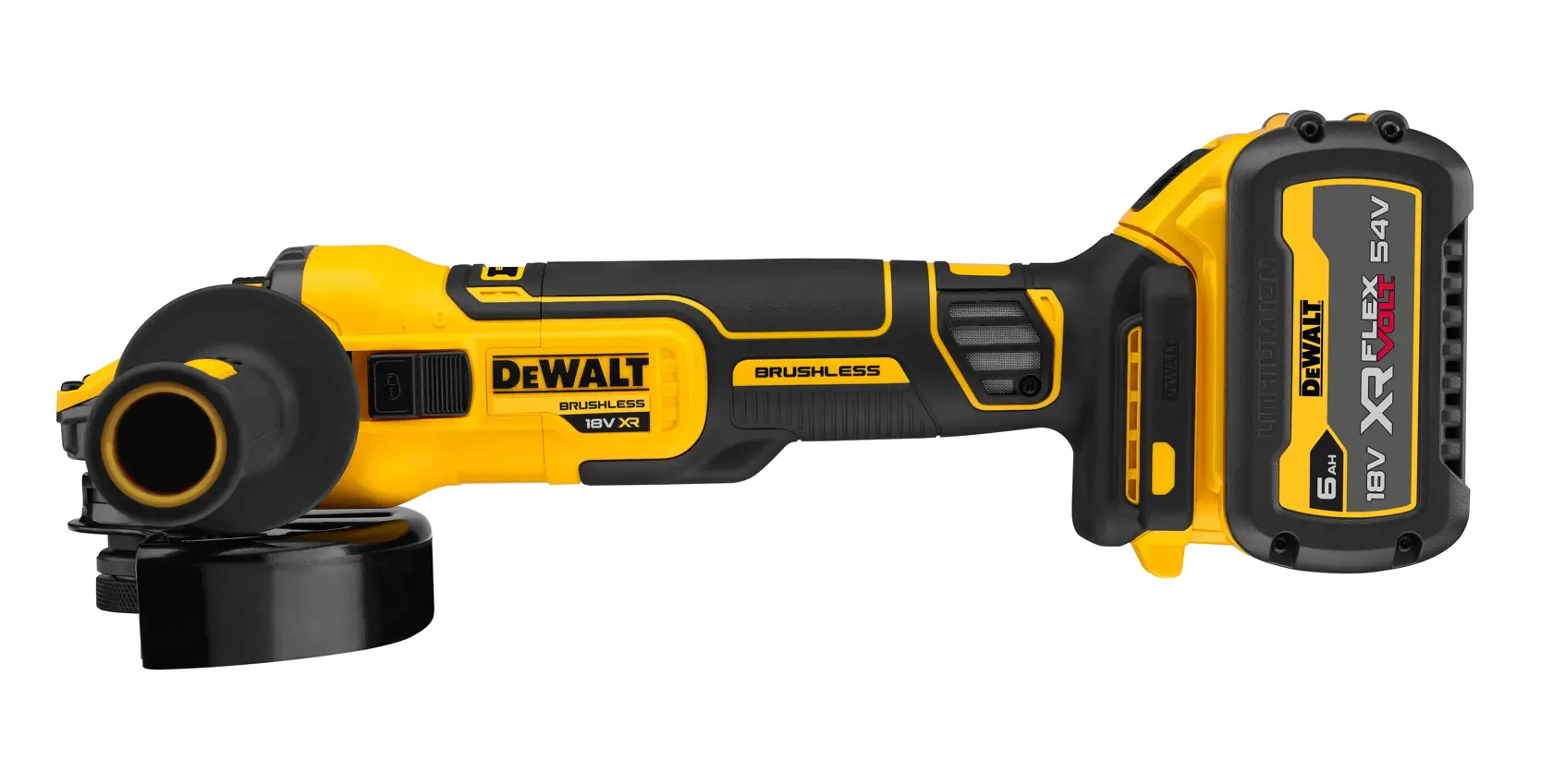 DEWALT® 18V XR® borstelloze 125mm haakse slijper - 1 x FLEXVOLT® 6Ah