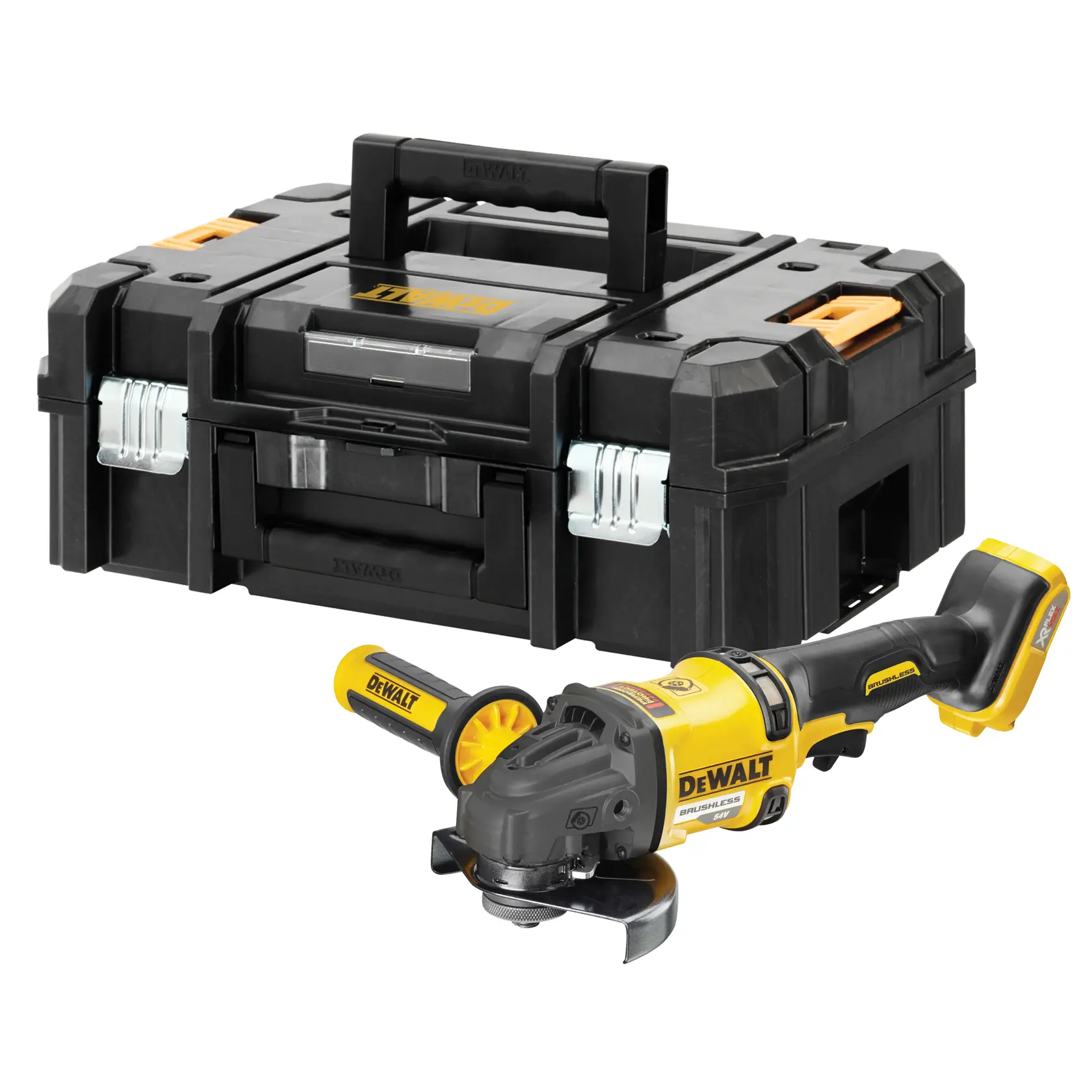 54V XR Flexvolt 125mm Haakse slijper in TSTAK® koffer - zonder accu en lader
