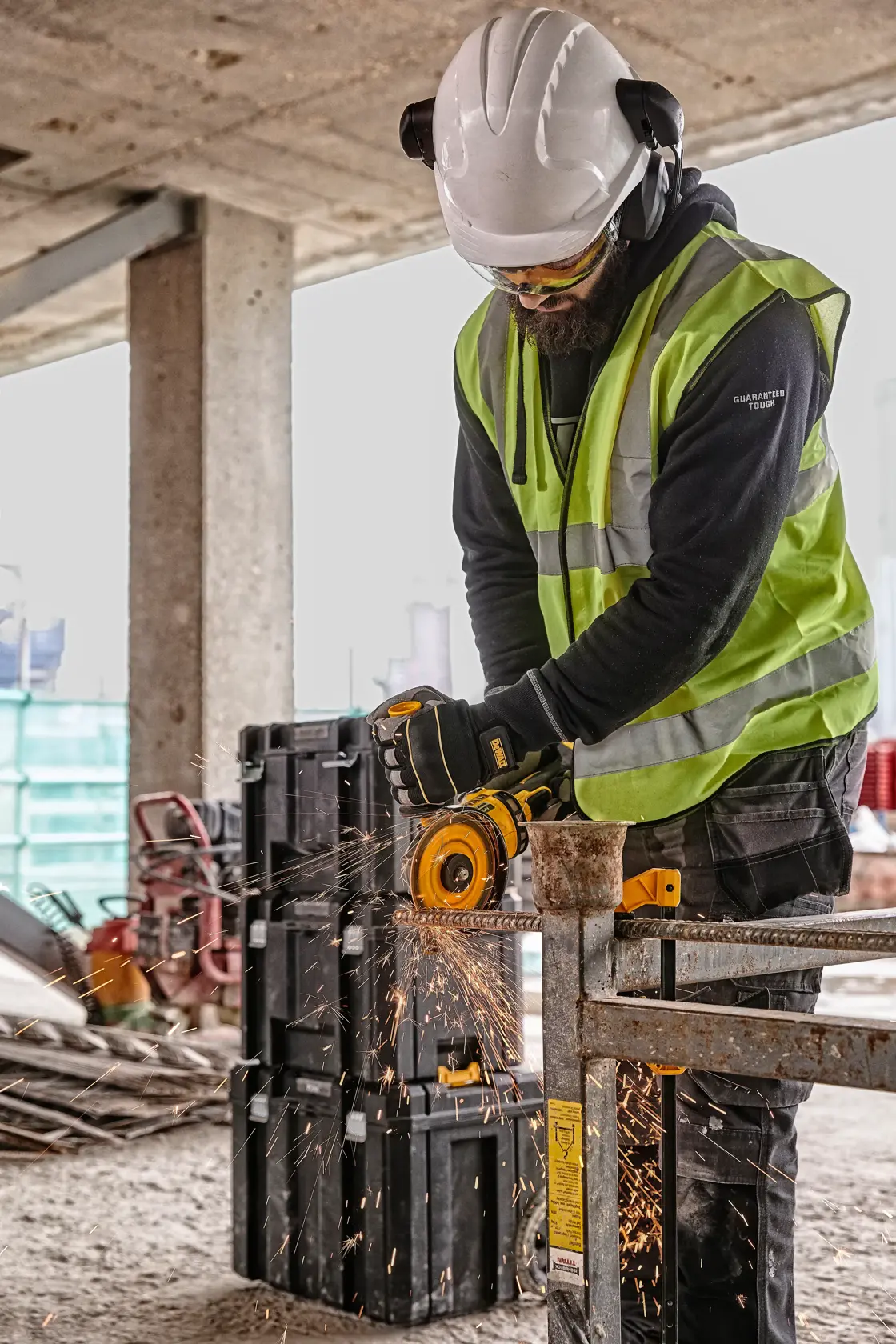 54V XR Flexvolt 125mm Haakse slijper in TSTAK® koffer - zonder accu en lader