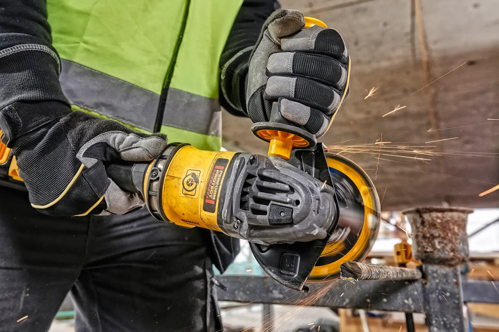54V XR Flexvolt 125mm Haakse slijper in TSTAK® koffer - zonder accu en lader