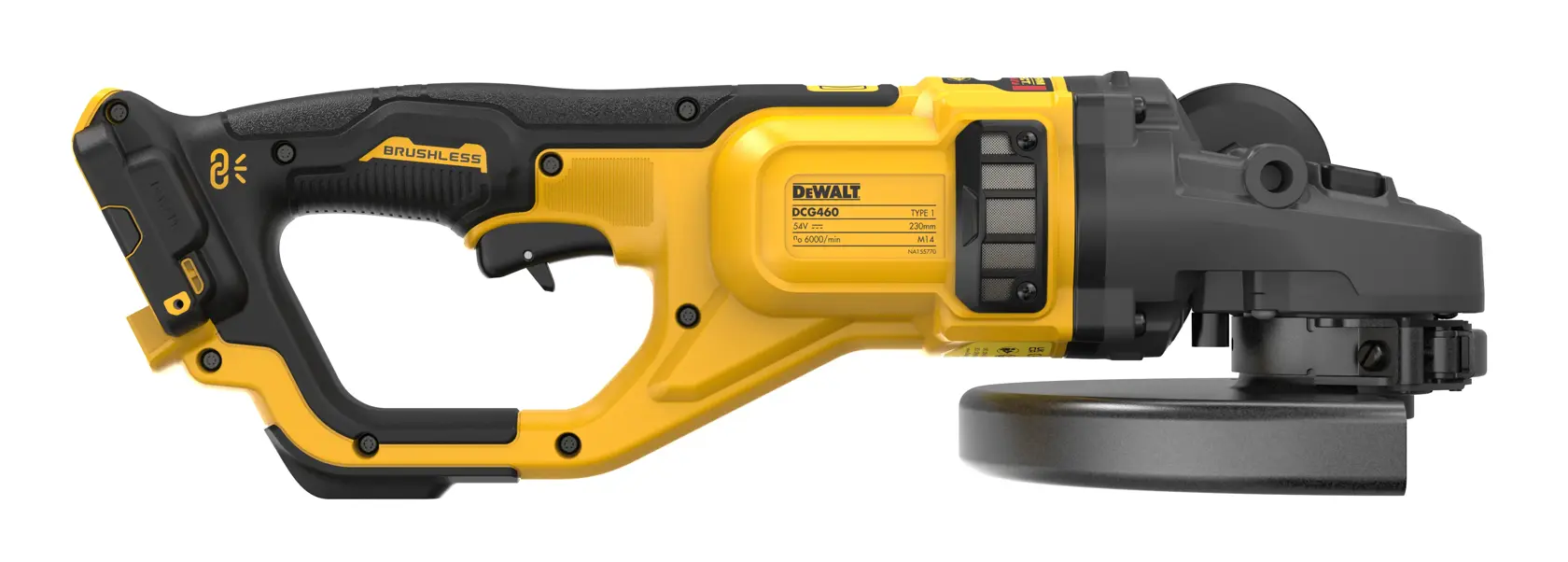 54V XR Flexvolt 230mm haakse slijper (alleen gereedschap)