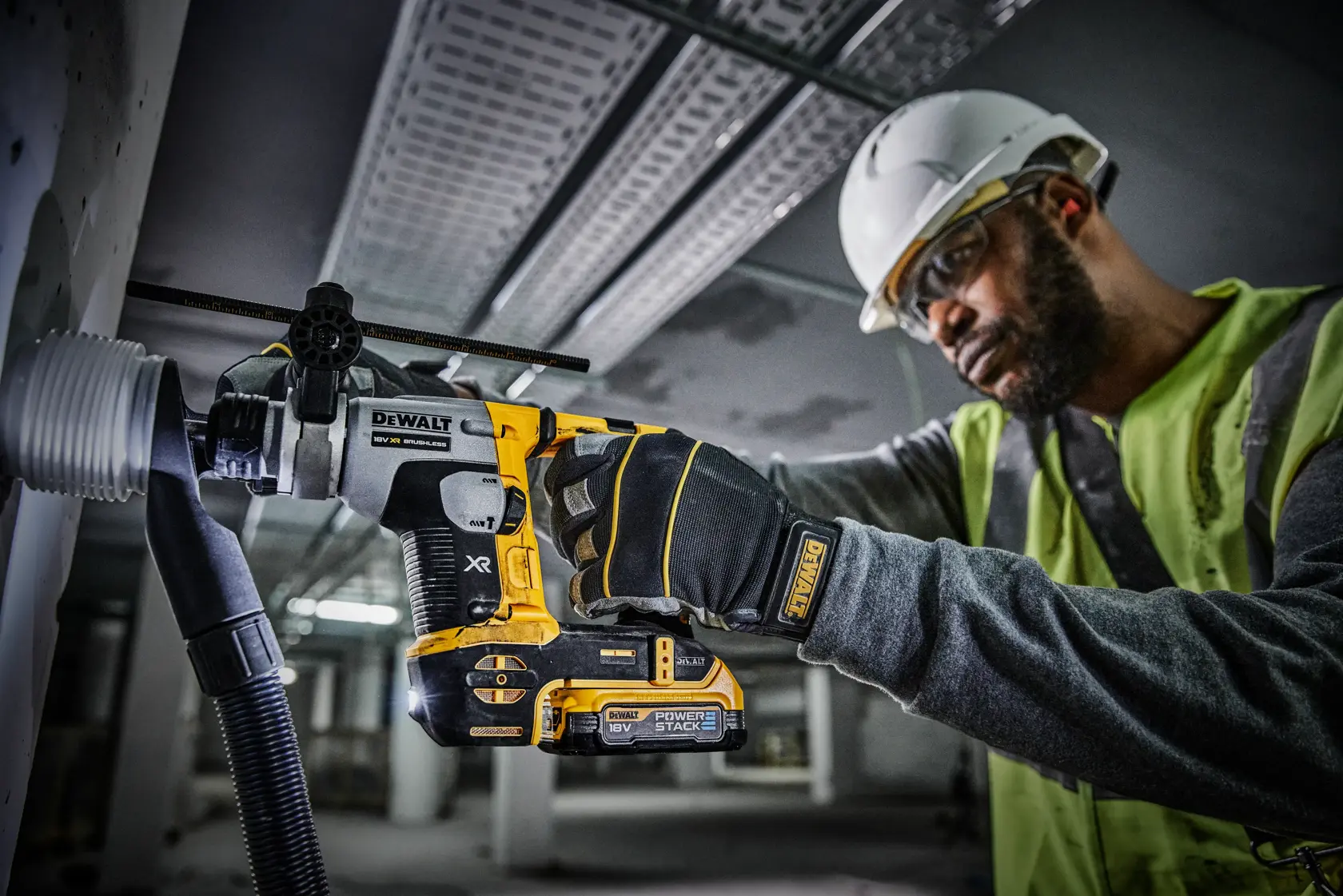 18V XR Brushless Compact 16mm SDS Plus boormachine - 2 X POWERSTACK™ Compact
