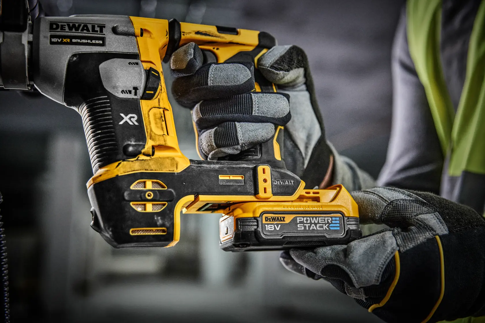 18V XR Brushless Compact 16mm SDS Plus boormachine - 2 X POWERSTACK™ Compact