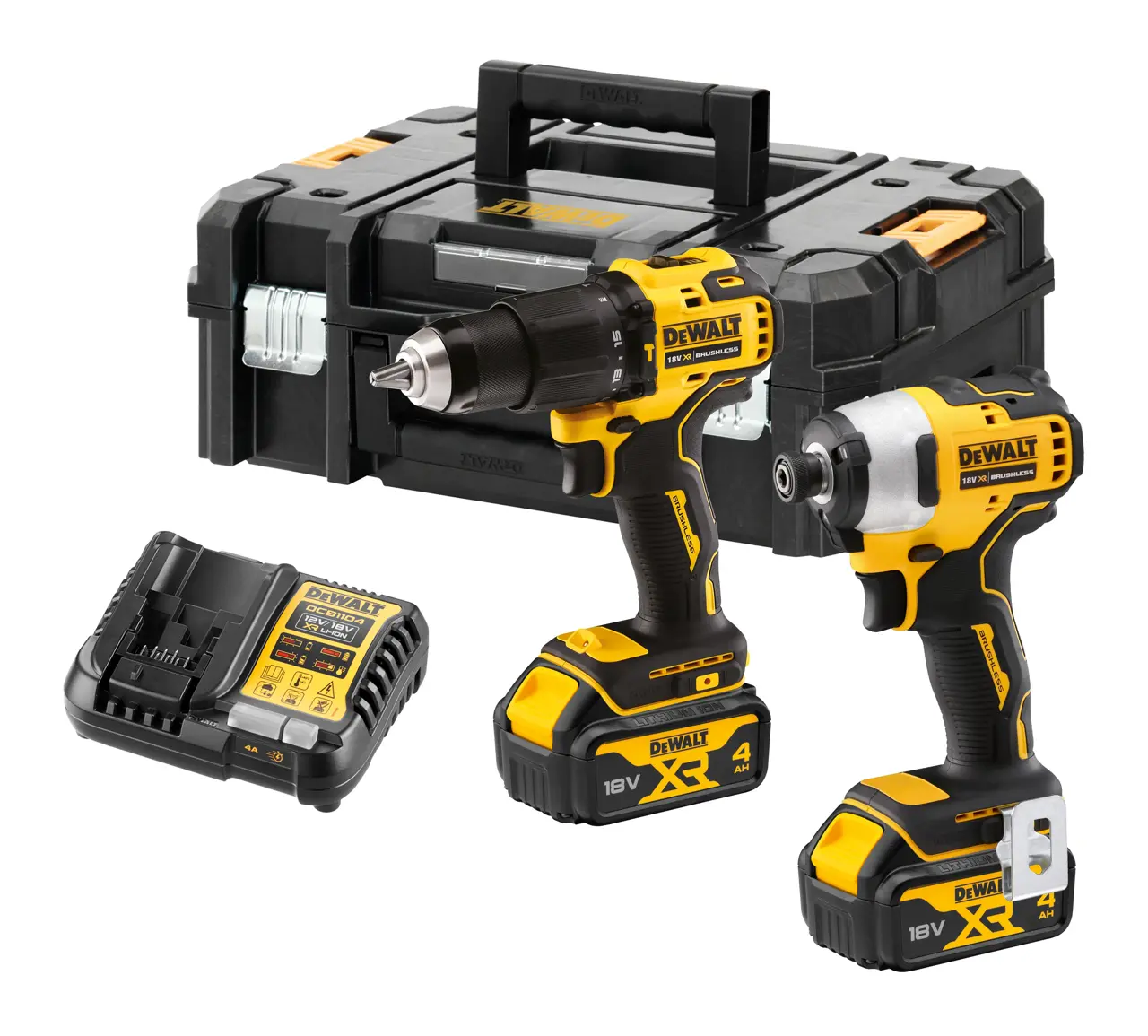 DEWALT 18V XR borstelloze Twin Kit - 2 x 4Ah