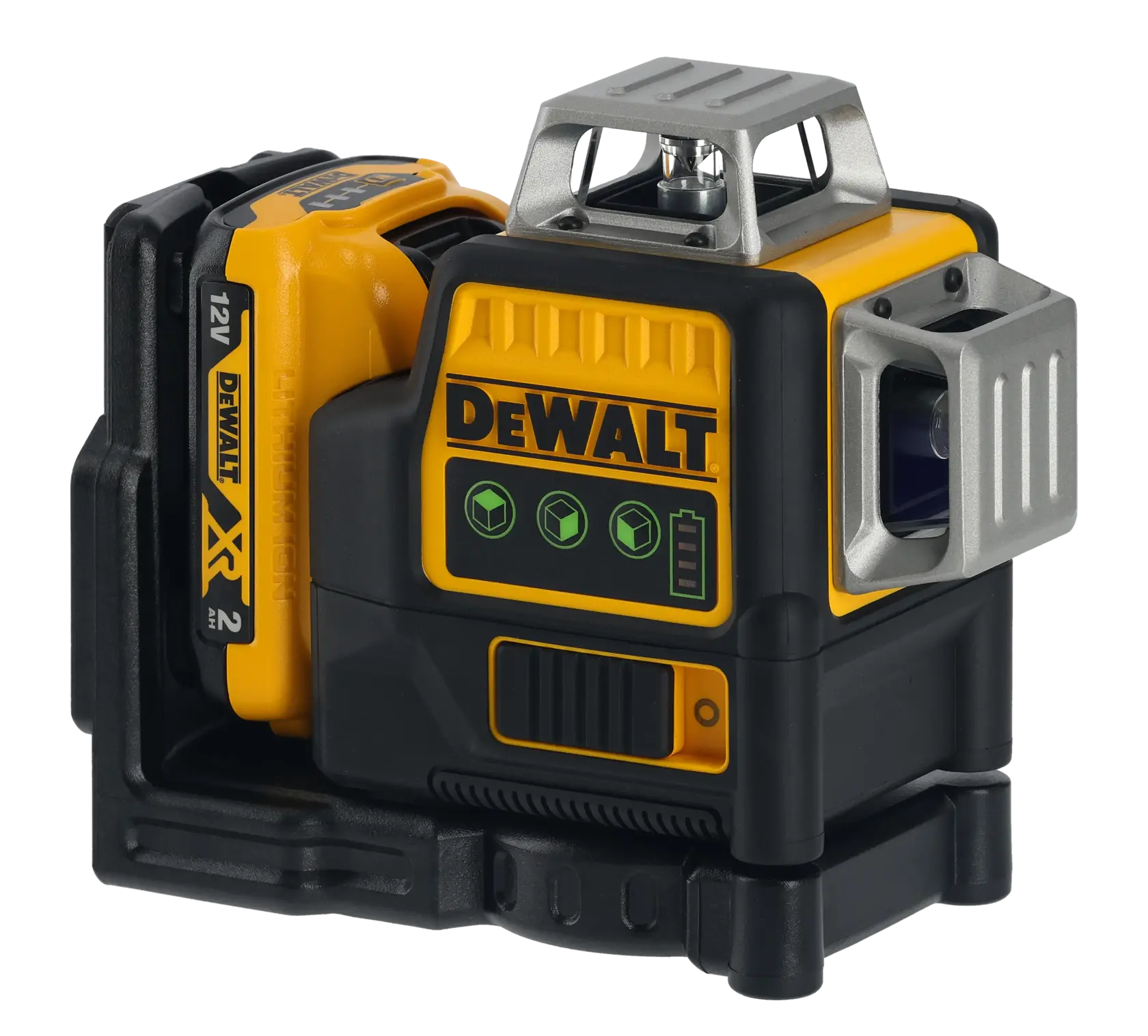 12V XR Schroef/boormachine DCD701 + Zelfnivellerende multilijnlaser met 3x 360˚ (groen) 2x2.0Ah in TSTAK®