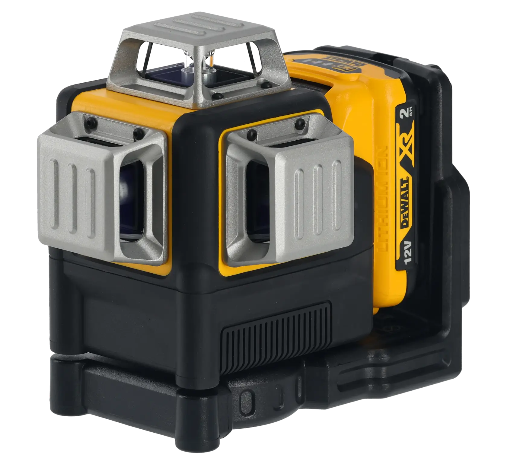 12V XR Schroef/boormachine DCD701 + Zelfnivellerende multilijnlaser met 3x 360˚ (groen) 2x2.0Ah in TSTAK®