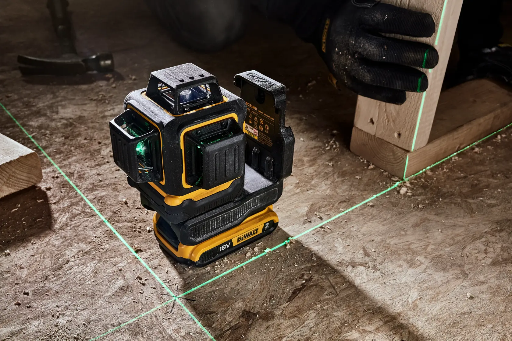 18V XR 3x360° Compact Laser (groen)