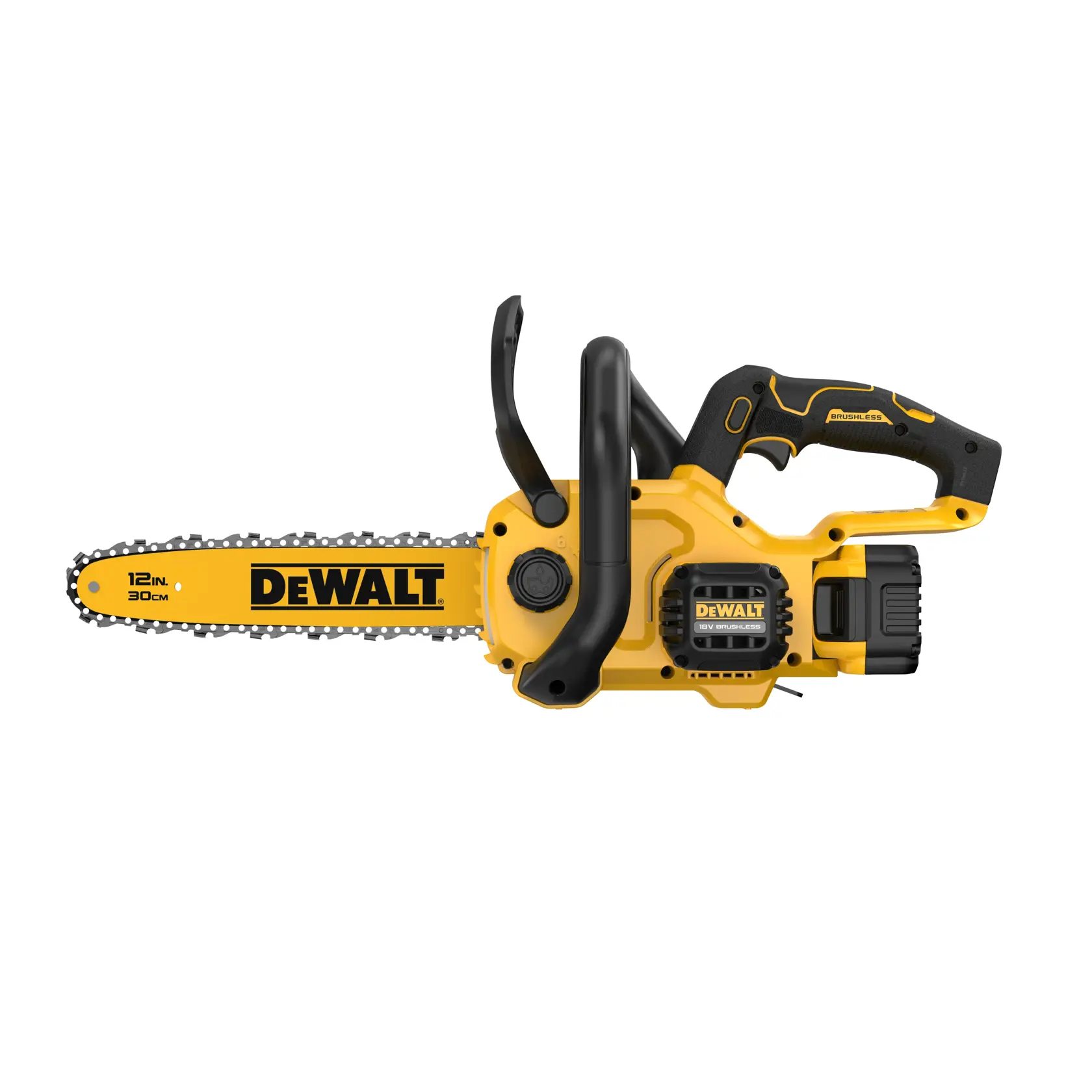 18V XR Brushless compacte kettingzaag 30cm (met 5.0Ah accu en lader)