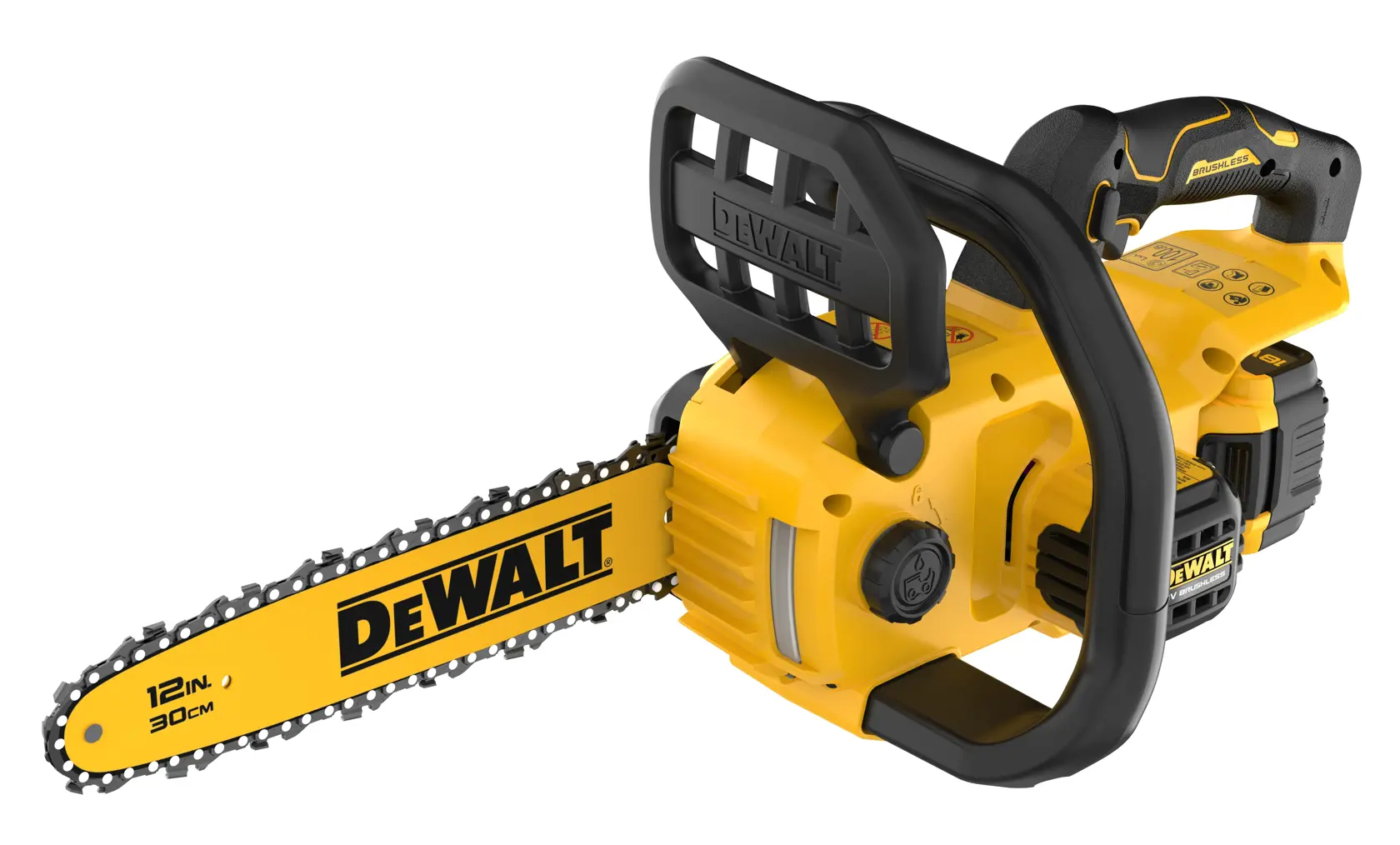 18V XR Brushless compacte kettingzaag 30cm (met 5.0Ah accu en lader)