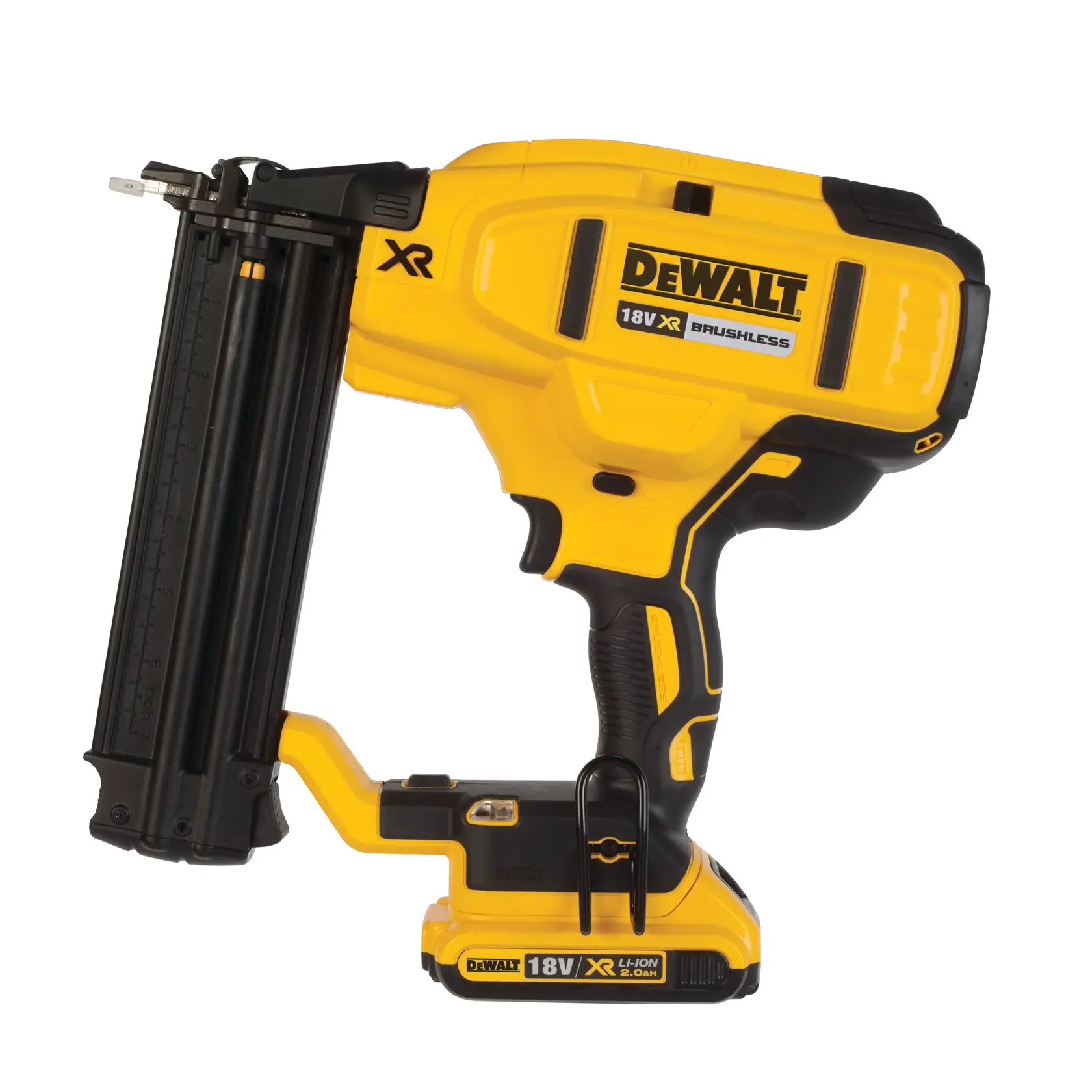 18V XR Brushless Minibrad Afwerktacker 18 Gauge 2x 2,0Ah TSTAK® koffer
