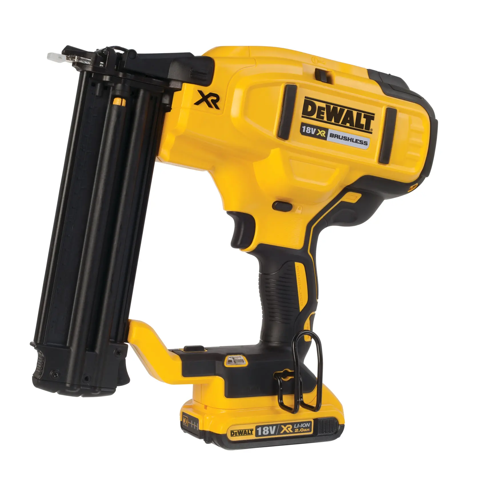 18V XR Brushless Minibrad Afwerktacker 18 Gauge 2x 2,0Ah TSTAK® koffer