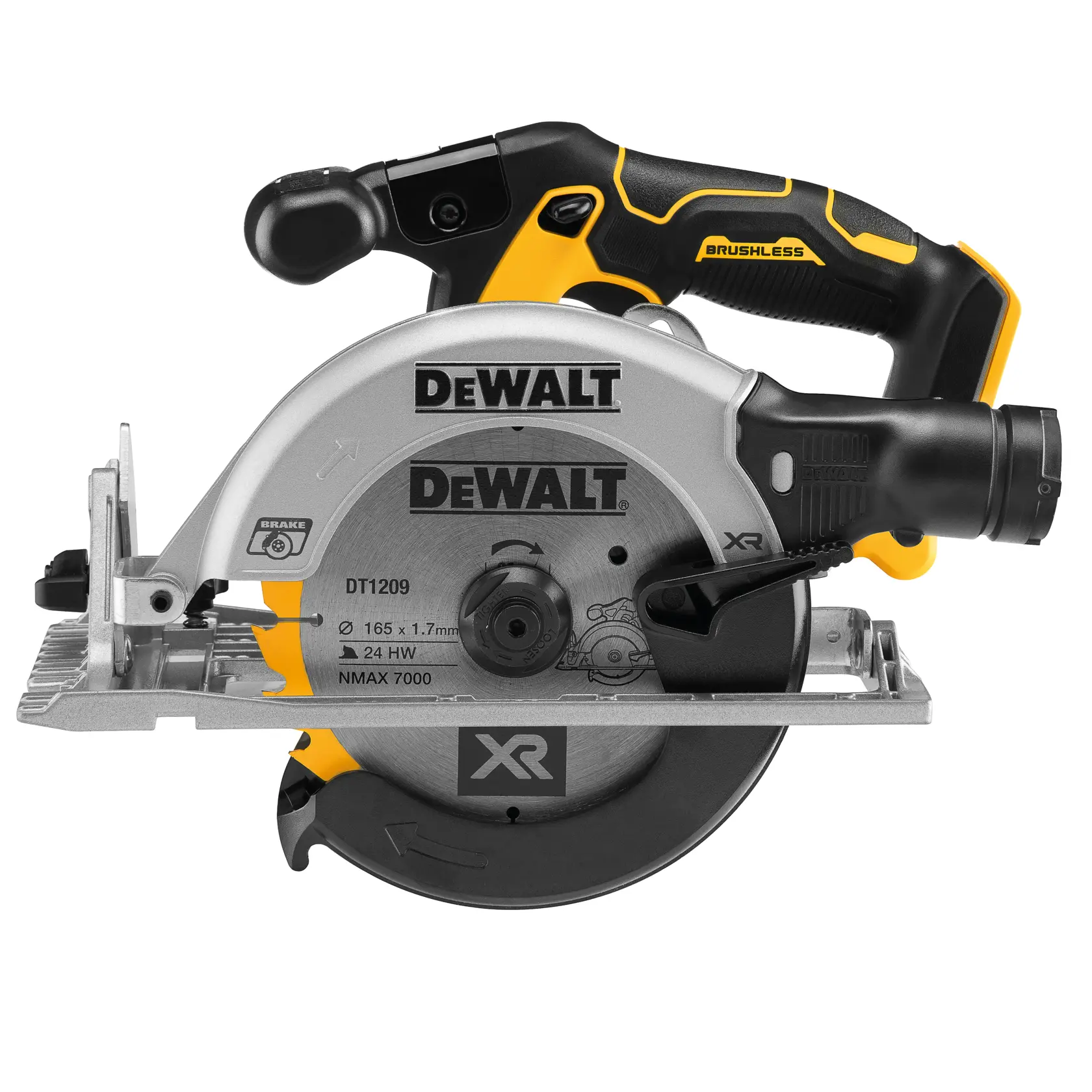 18V XR Brushless 165mm Cirkelzaag in TSTAK® koffer - zonder accu en lader