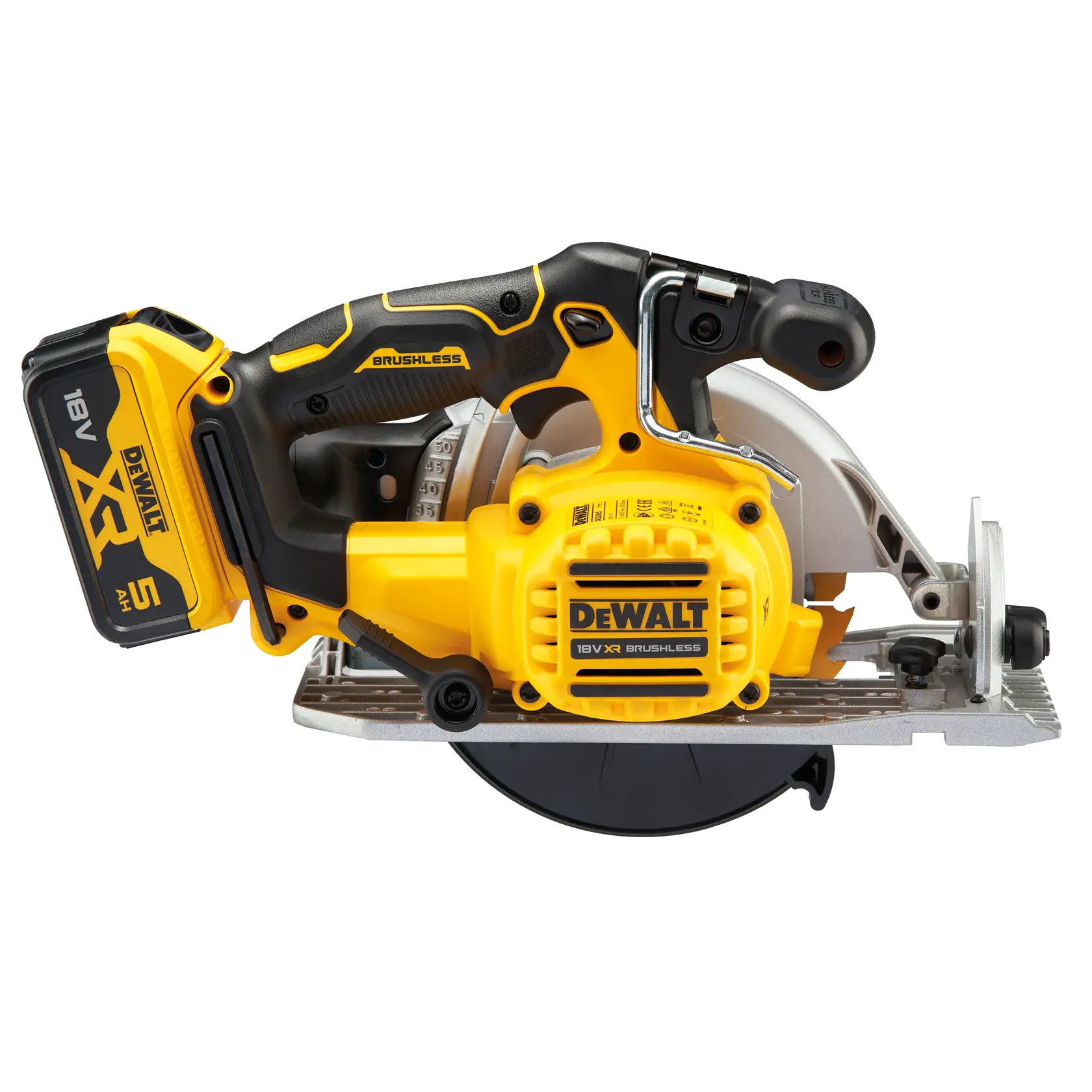 18V XR Brushless 165mm Cirkelzaag 2x 5.0Ah in TSTAK® koffer