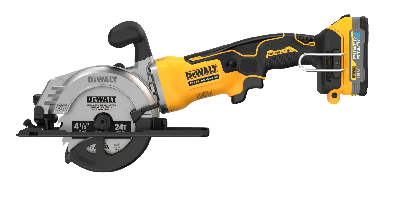18V XR Brushless 115mm Compacte cirkelzaag - 1 X POWERSTACK™ Compact