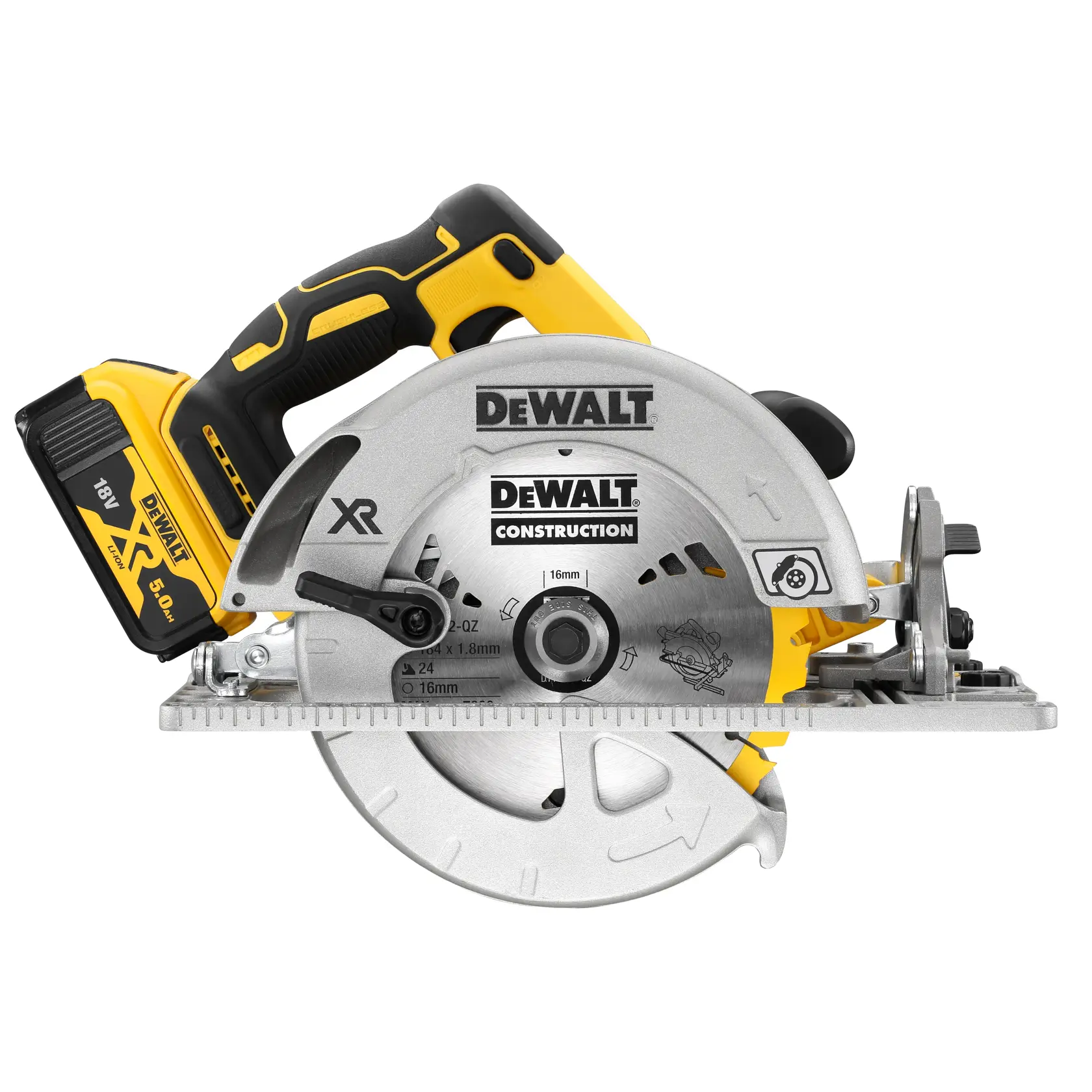 18V XR Brushless 184mm Cirkelzaag (compatibel met geleidingsrail) 2x 5.0Ah in TSTAK® koffer