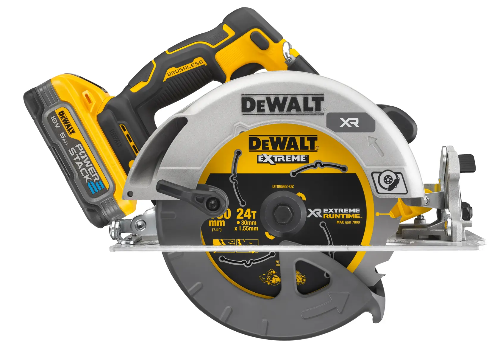 18V XR Brushless Premium Cirkelzaag 190mm