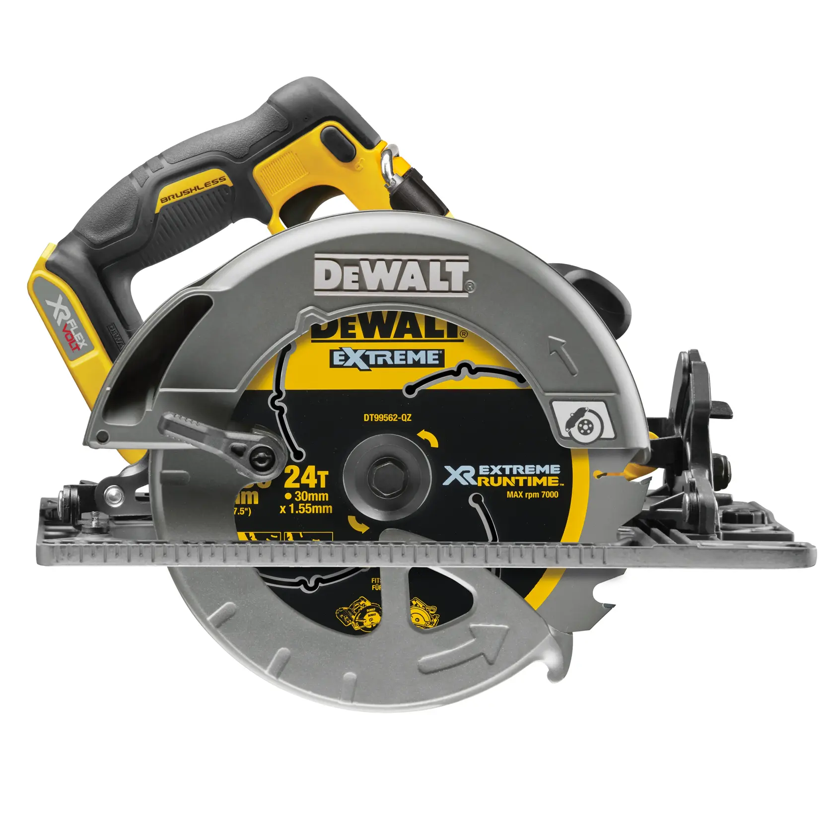 54V XR Flexvolt 190mm Cirkelzaag (compatibel met geleidingsrail) in TSTAK® koffer - zonder accu en lader