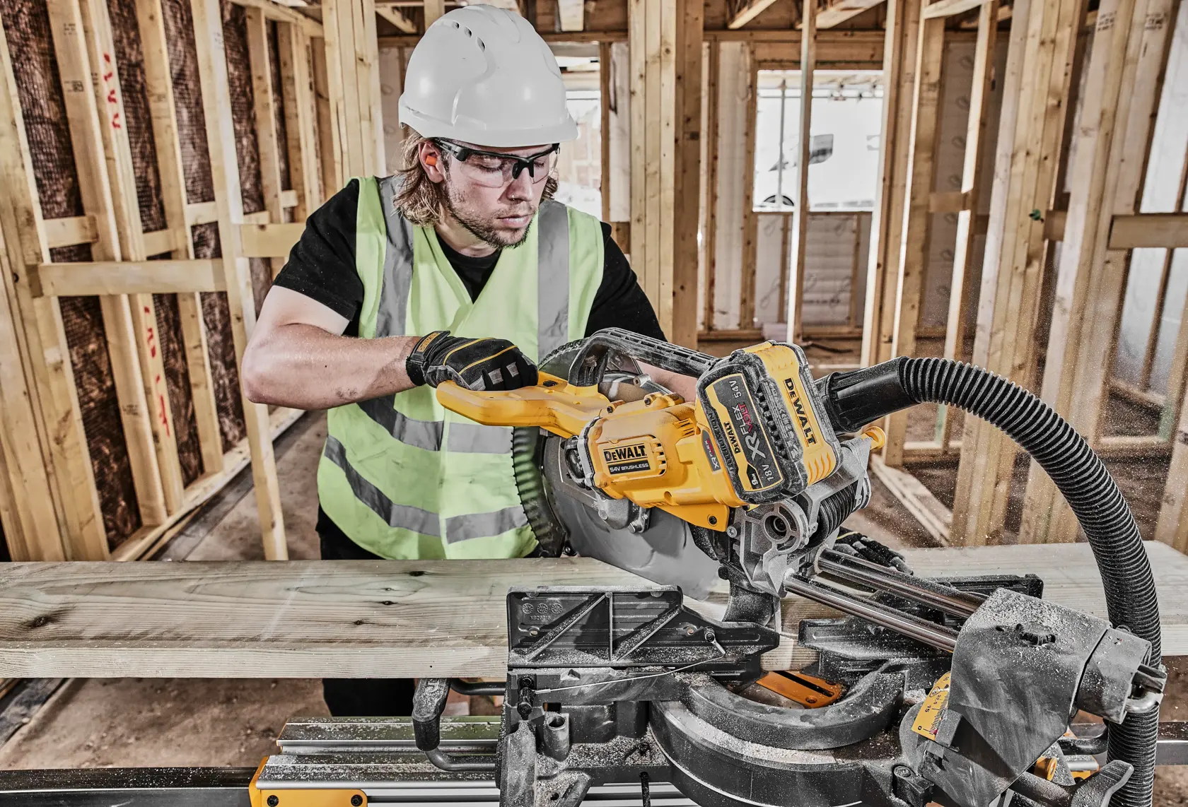 54V XR Flexvolt Afkort-/verstekzaag 305mm (zonder accu en lader)