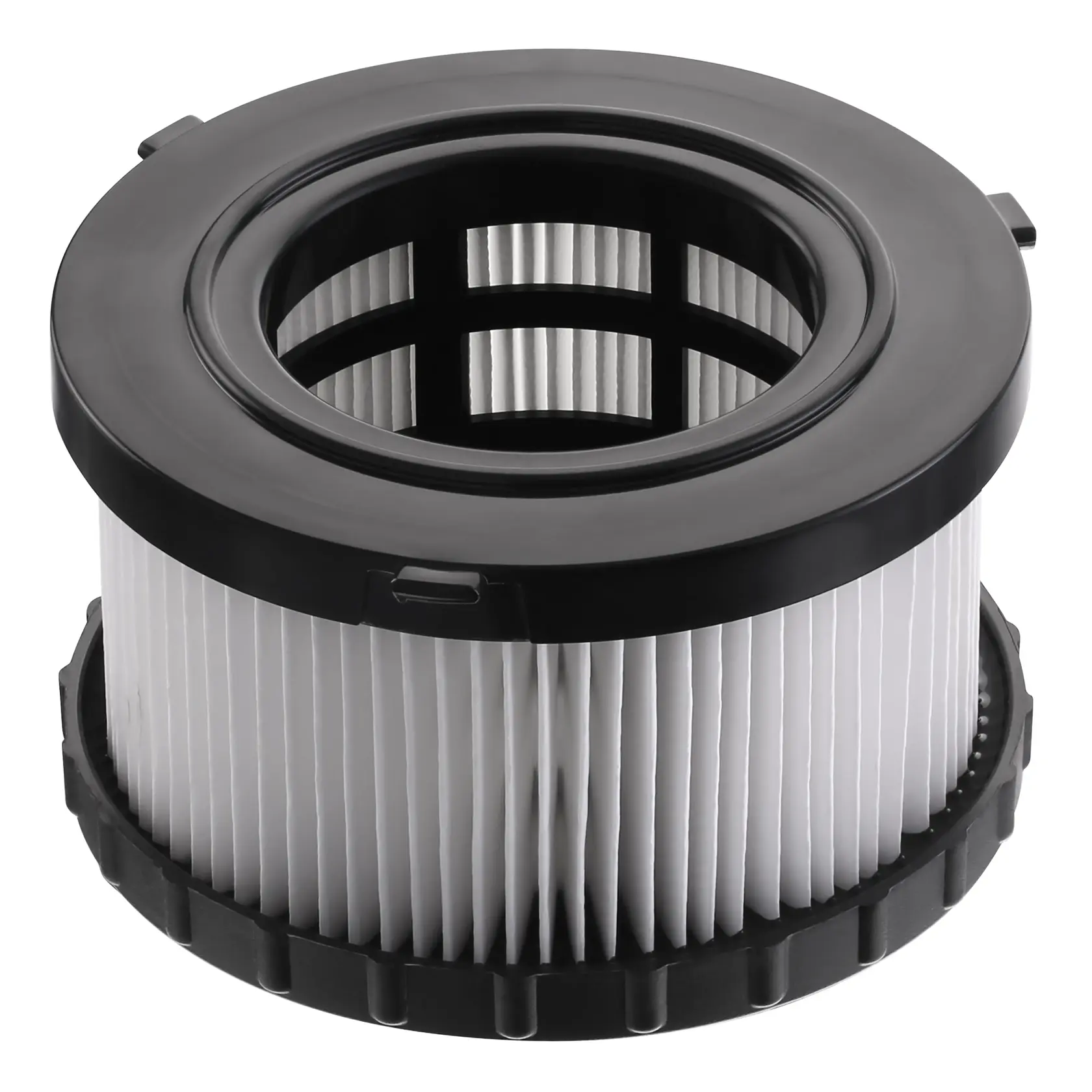 DEWALT DCV5861, DCV5861-XJ cylindrical vacuum filter with pleated sides.