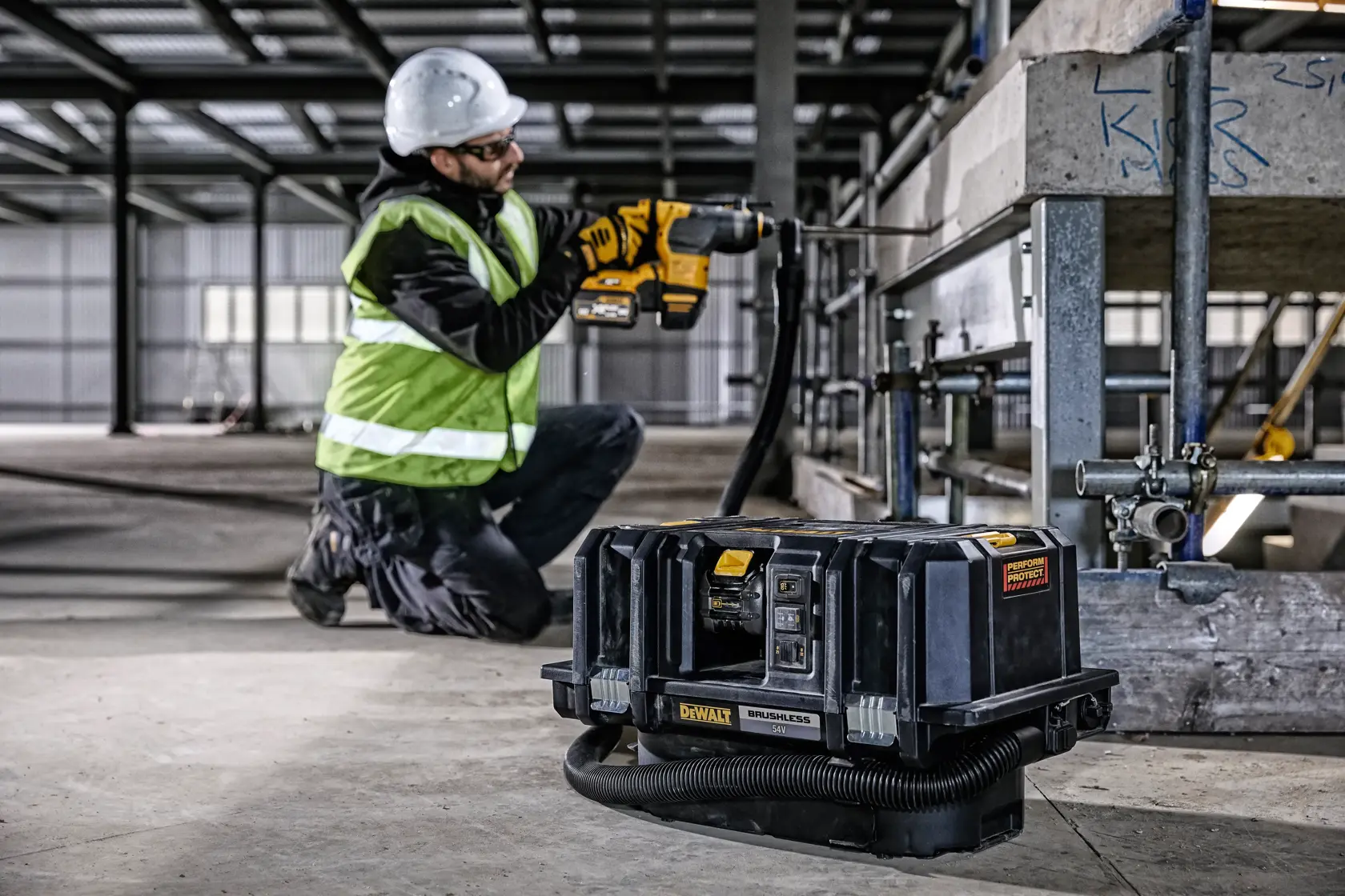 54V XR Flexvolt M-klasse nat&droog stofzuiger - 2x 6.0Ah accu en snellader