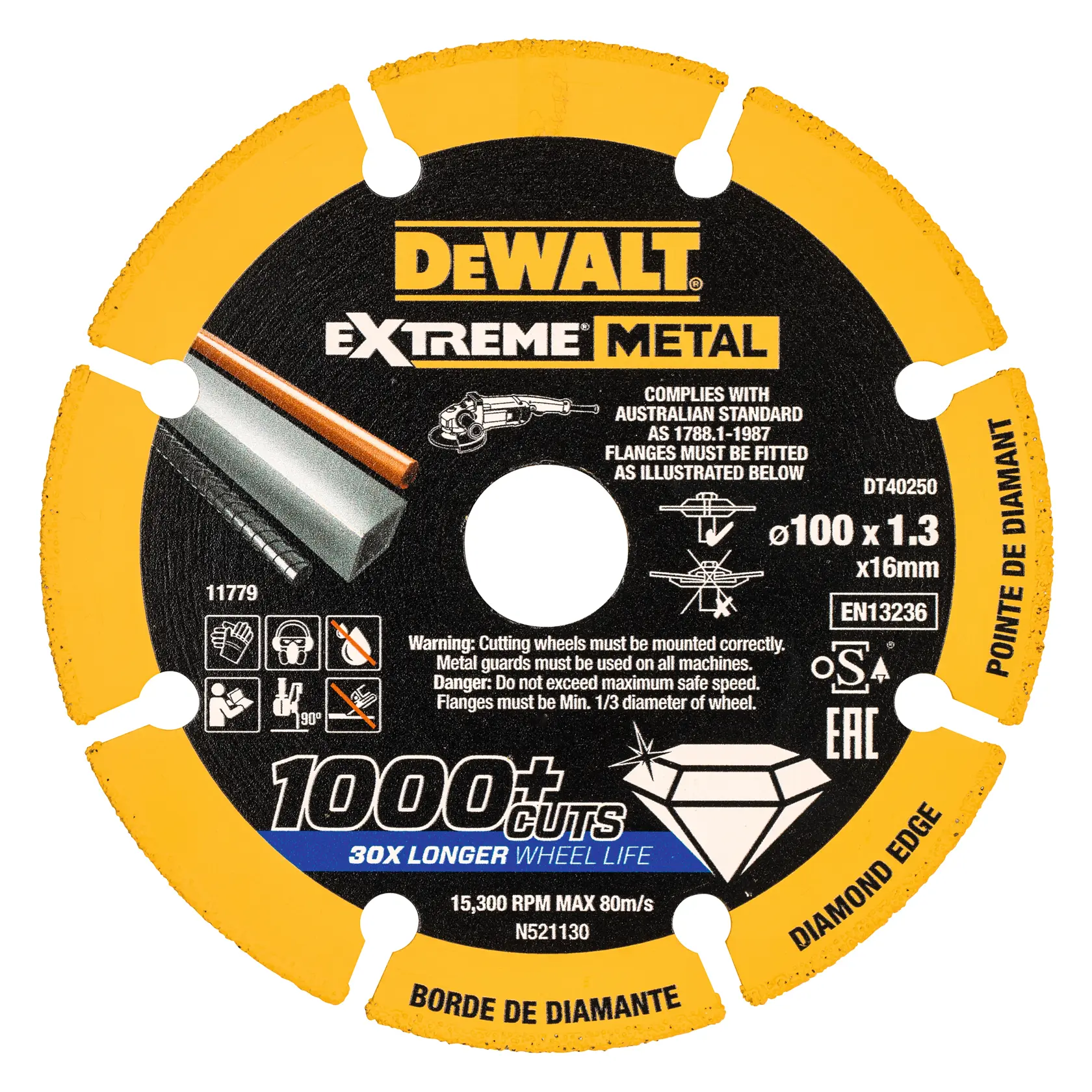 EXTREME METAL doorslijpschijf metaal 105x16x1.3mm