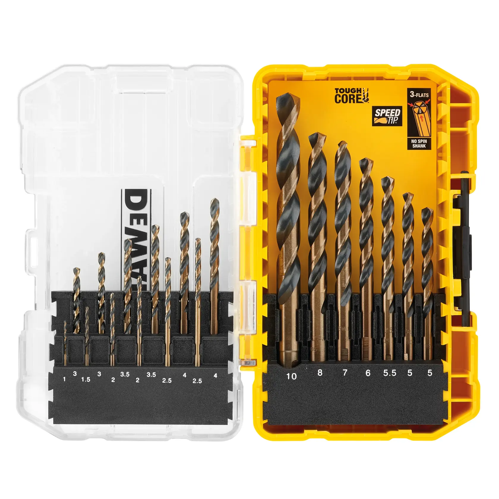 19-delige metaalboren BLACK & GOLD™ (1mm-10mm) in TOUGH CASE