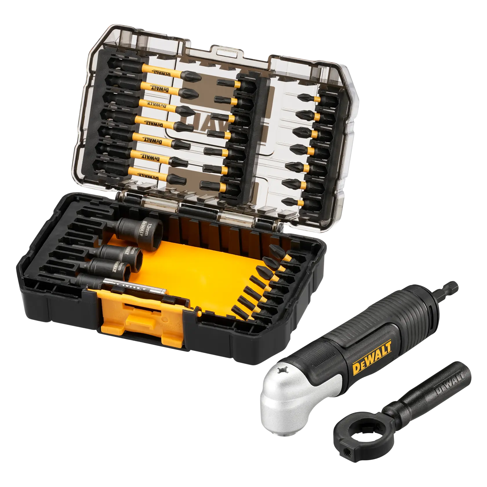 33-delige FLEXTORQ® McLaren Schroefbitset + Haakse schroefadapter, TOUGH CASE