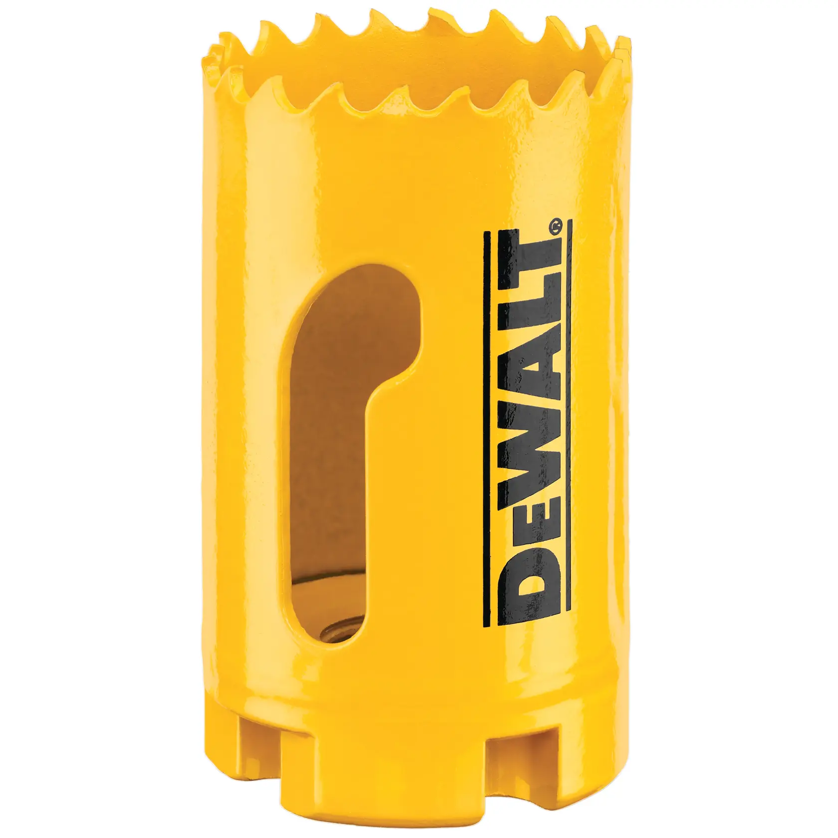 Graphique montrant la marque DEWALT XTREME Sub-Compact Series avec le slogan 'Compact et performance garantie' sur un fond jaune.