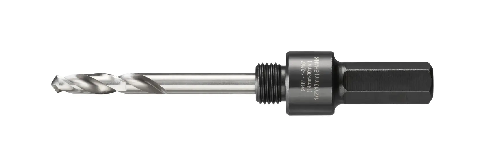 Adapter voor gatenzagen Ø14mm-30mm met 13mm centreerboor
