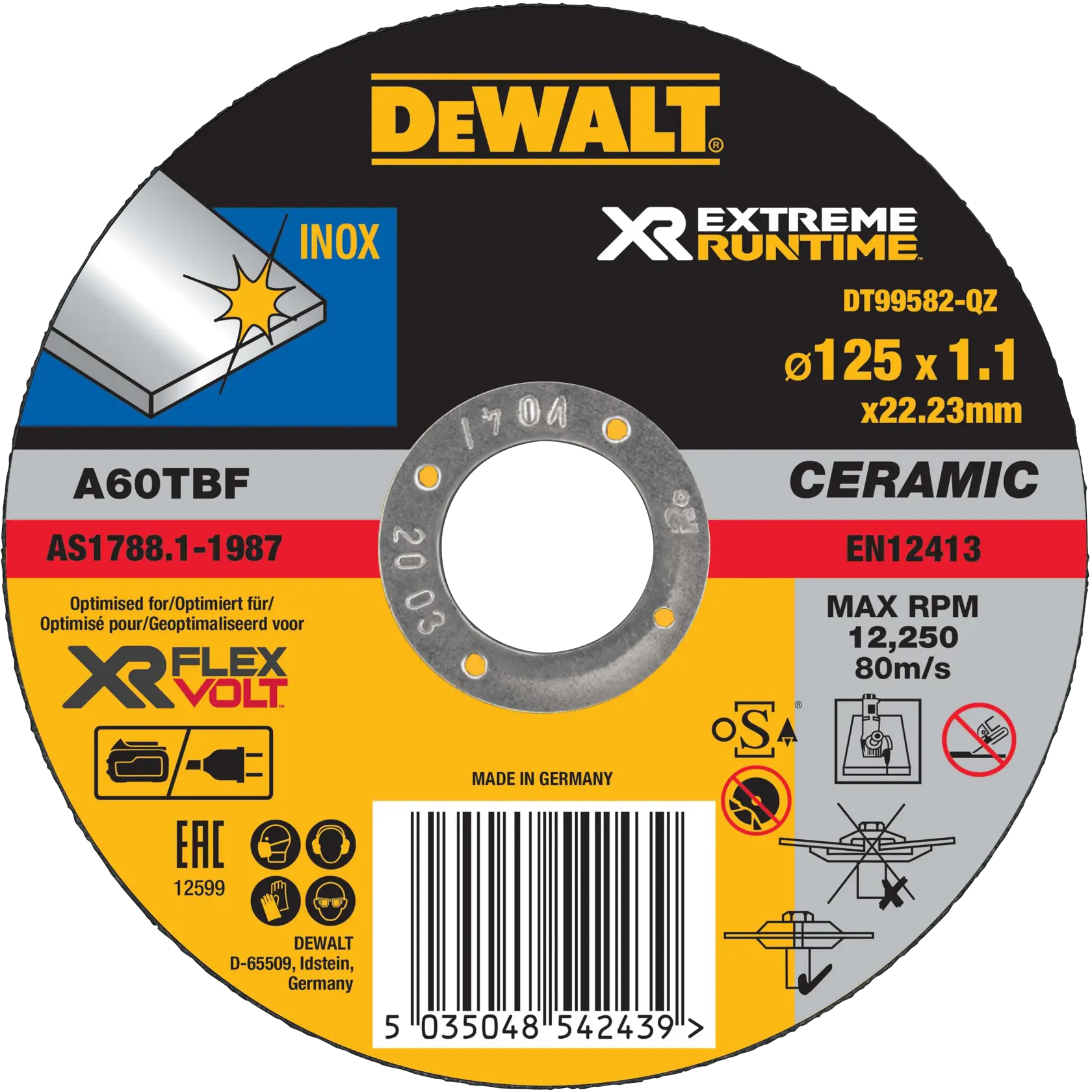 Extreme Runtime 125mm x 1.1mm Doorslijpschijf Metaal